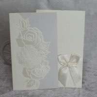 Rose Embossing Invitation Wedding Card Customized Elegant Invitation 